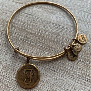 Alex and Ani Letter F Bangle